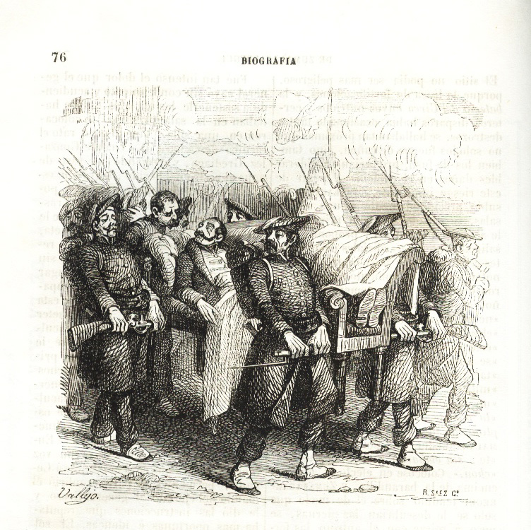 Zumalacárregui carried off after being injured (1835)