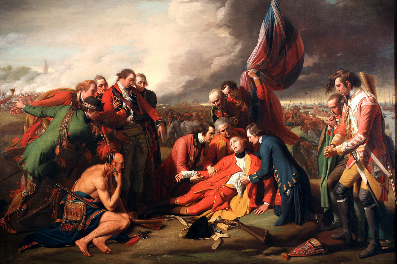The Death of General Wolfe (1771), on the Plains of Abraham, near Quebec