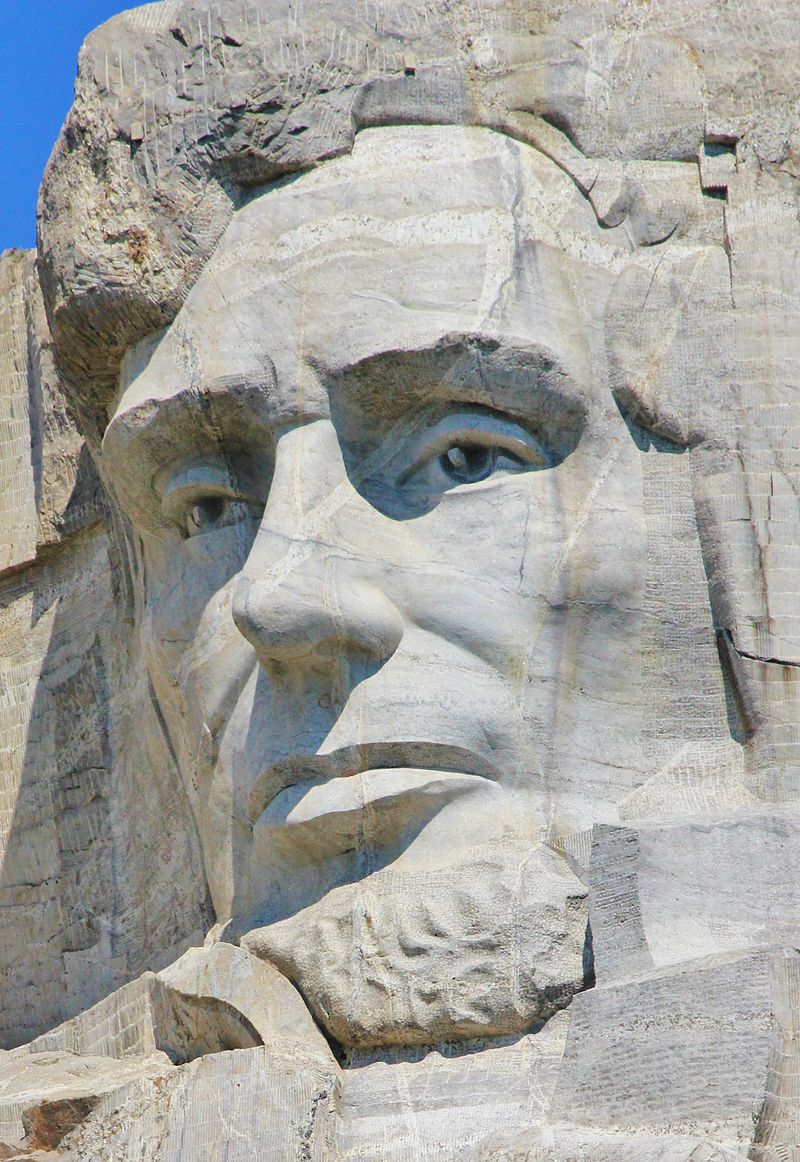 Lincoln's image is carved into the stone of Mount Rushmore | Stories Preschool