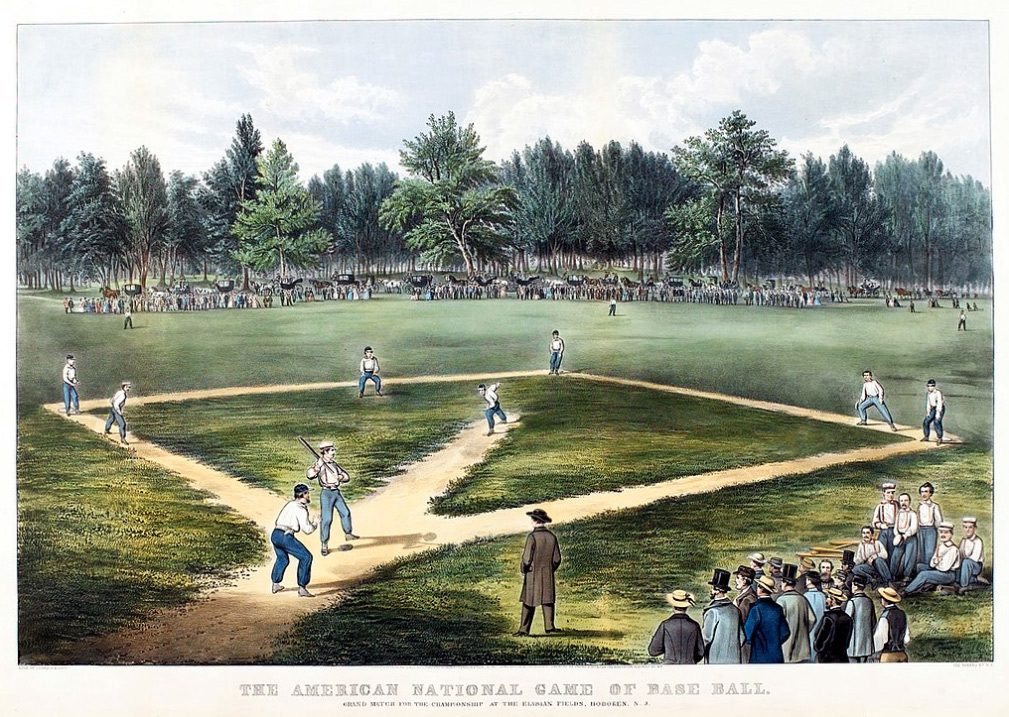 Early baseball game played at Elysian Fields, Hoboken