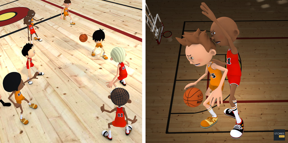 Basketball man to man defense - Stories Preschool