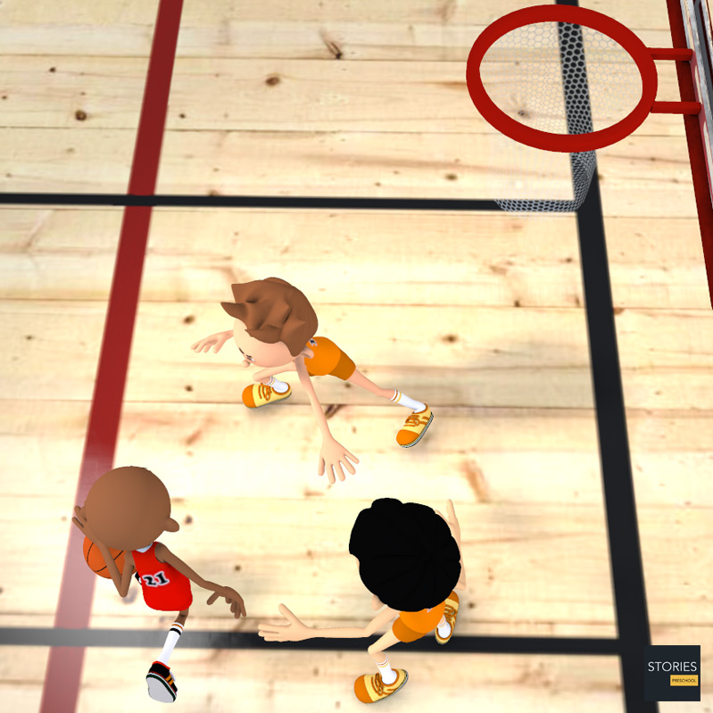 Basketball double team - Stories Preschool