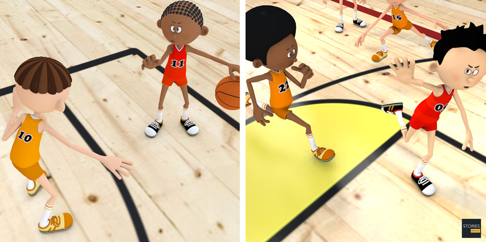 Basketball Man to man offense - Stories Preschool