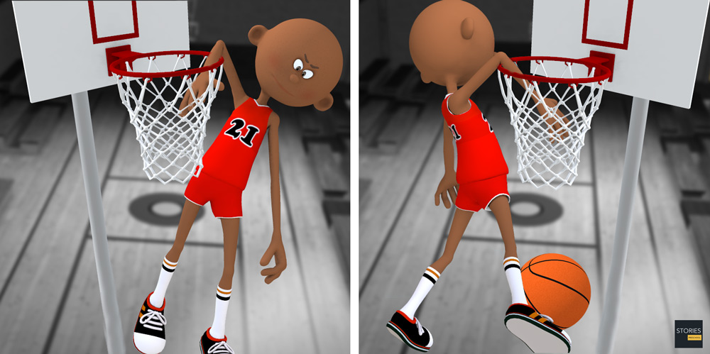 Basketball Elbow Hang Slam Dunk - Stories Preschool