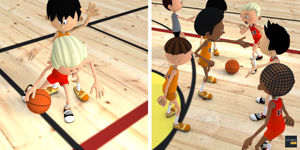 Basketball Boxing Out - Stories Preschool