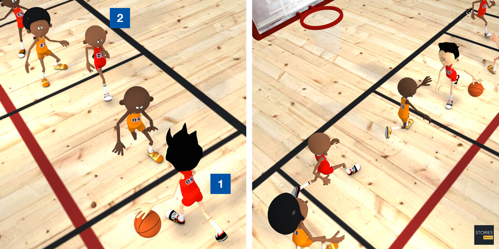 Basketball Backdoor - Stories Preschool
