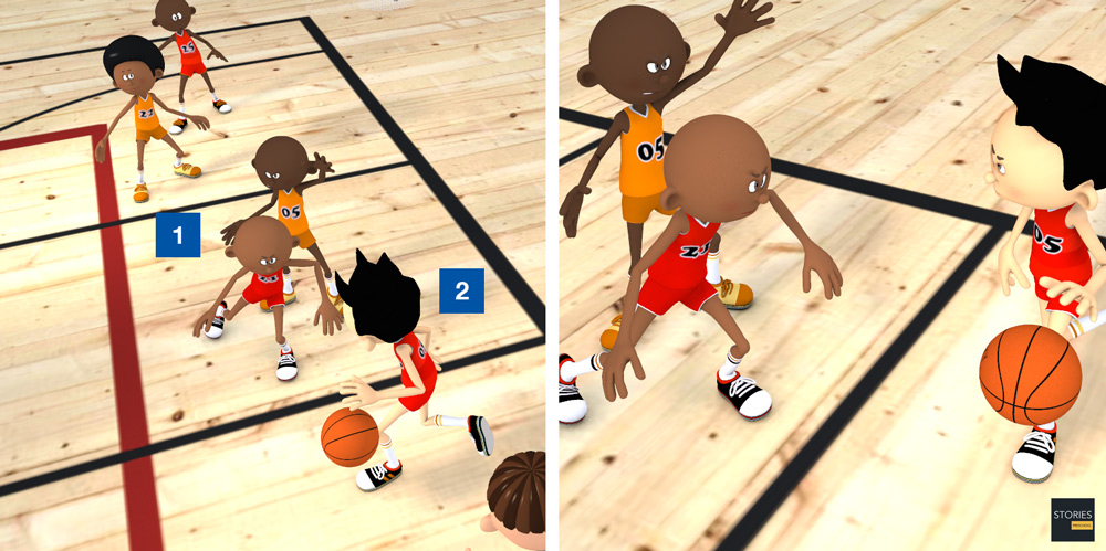 Basketball Pick and roll - Stories Preschool