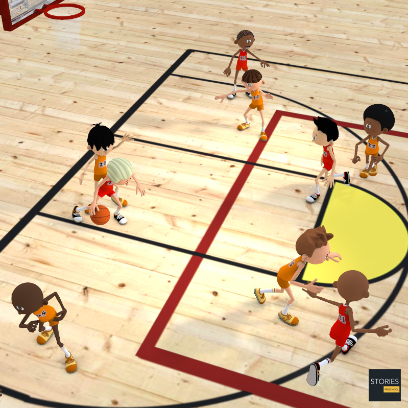 Basketball zone defense - Stories Preschool
