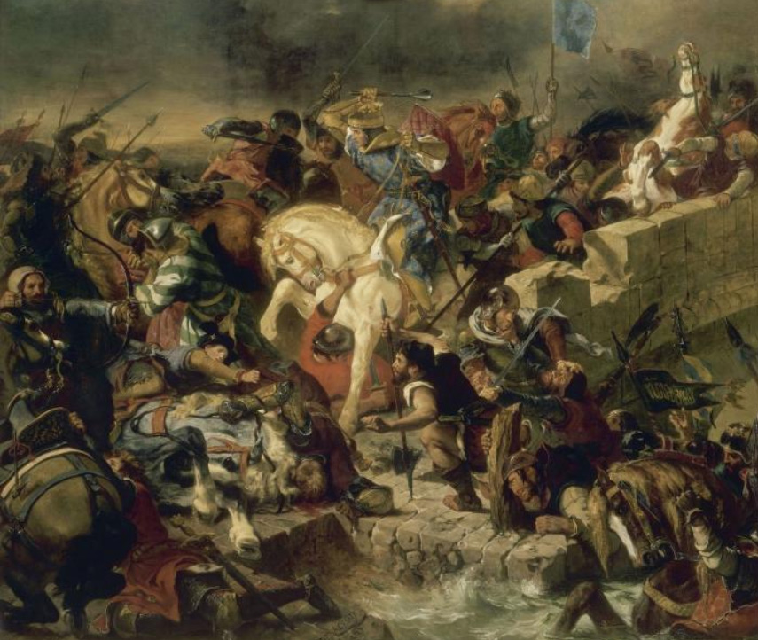 The Battle of Taillebourg won by Saint Louis, by Eugène Delacroix