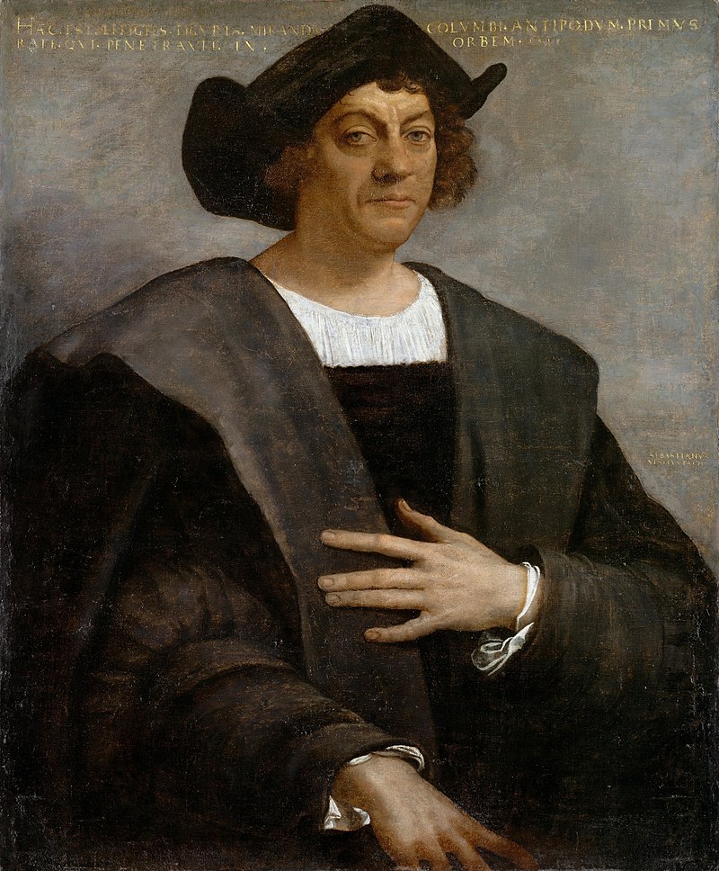 Posthumous portrait of Christopher Columbus by Sebastiano del Piombo, 1519. There are no known authentic portraits of Columbus