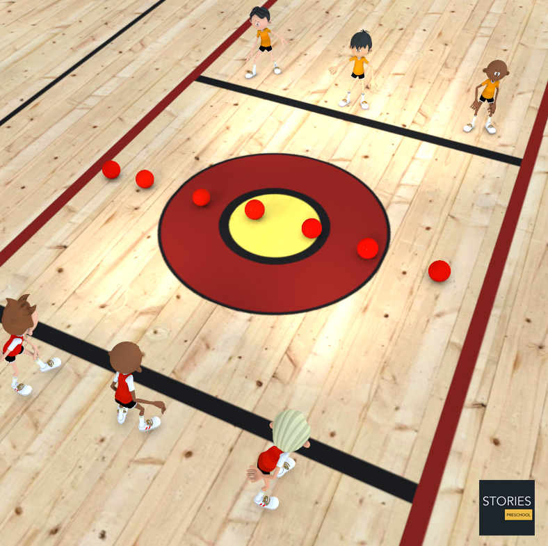 Dodgeball Gameplay - Stories Preschool