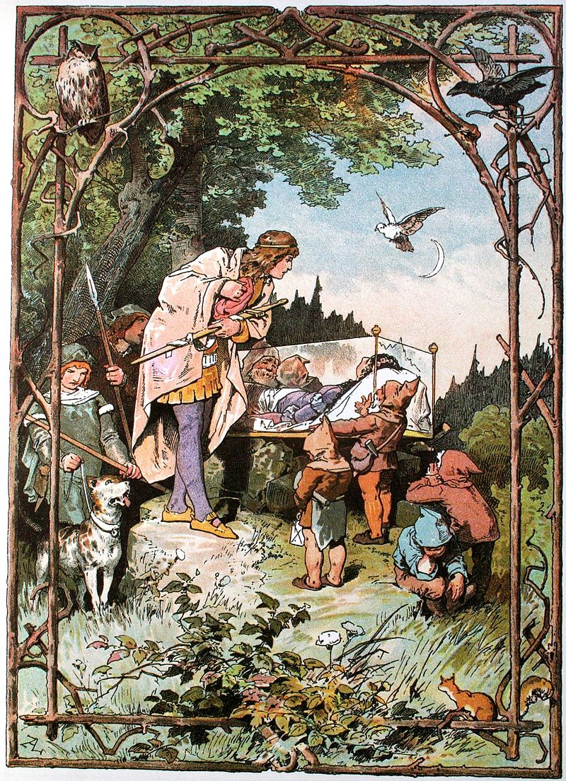 Snow White: Schneewittchen; Darstellung von Alexander Zick (1845 - 1907) - Stories Preschool