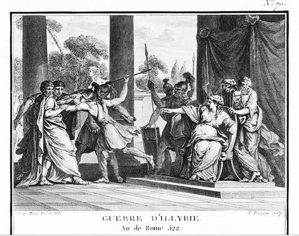 Queen Teuta of the Ardieai orders the Roman ambassadors to be killed