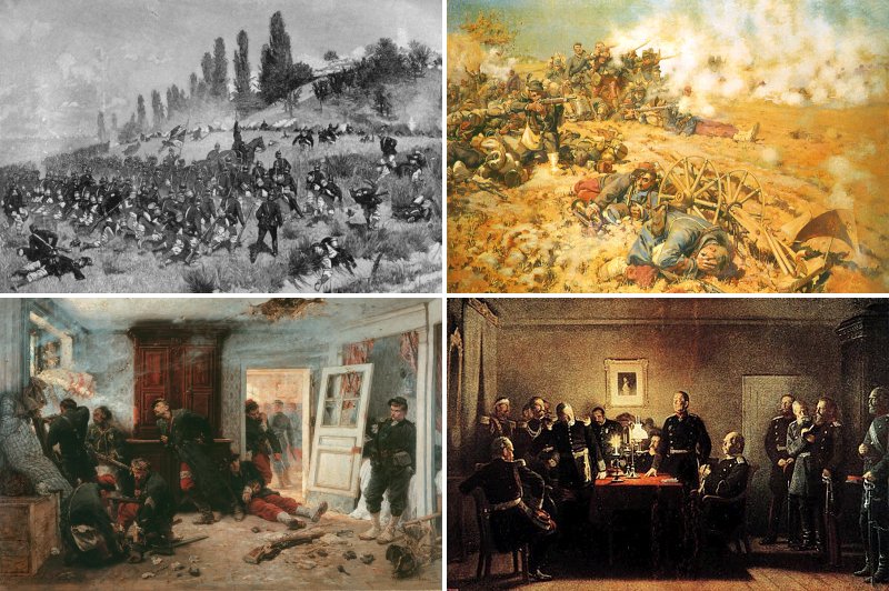 Collage of the Franco-Prussian war