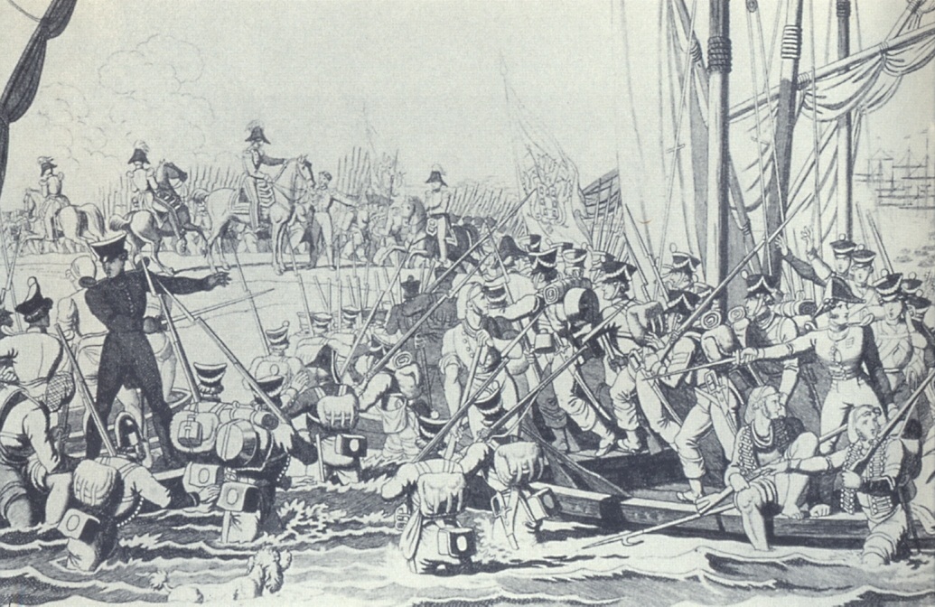 Landing of the liberal forces in Pampelido, north of Porto, 8 July 1832