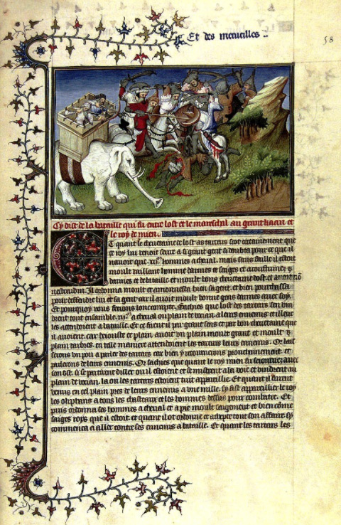 A page from Il Milione, from a manuscript believed to date between 1298–1299