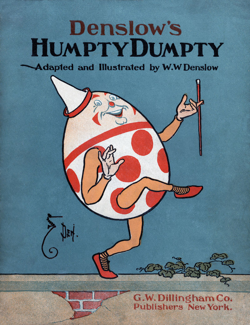 Cover of a 1904 adaptation of Humpty Dumpty by William Wallace Denslow