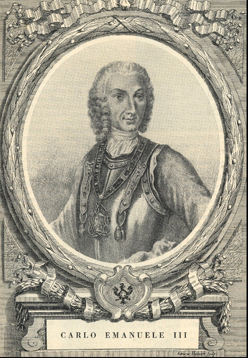 Charles Emmanuel III of Sardinia, 18th century engraving