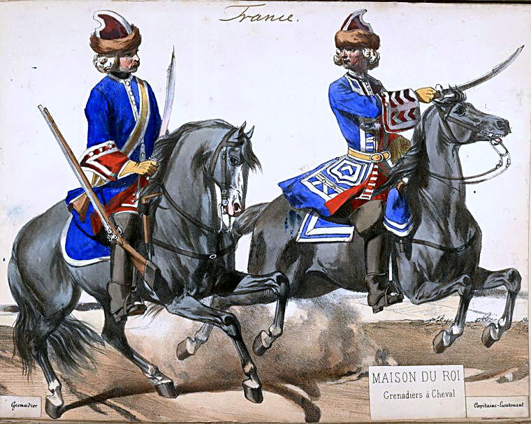 French mounted grenadiers of Louis XV