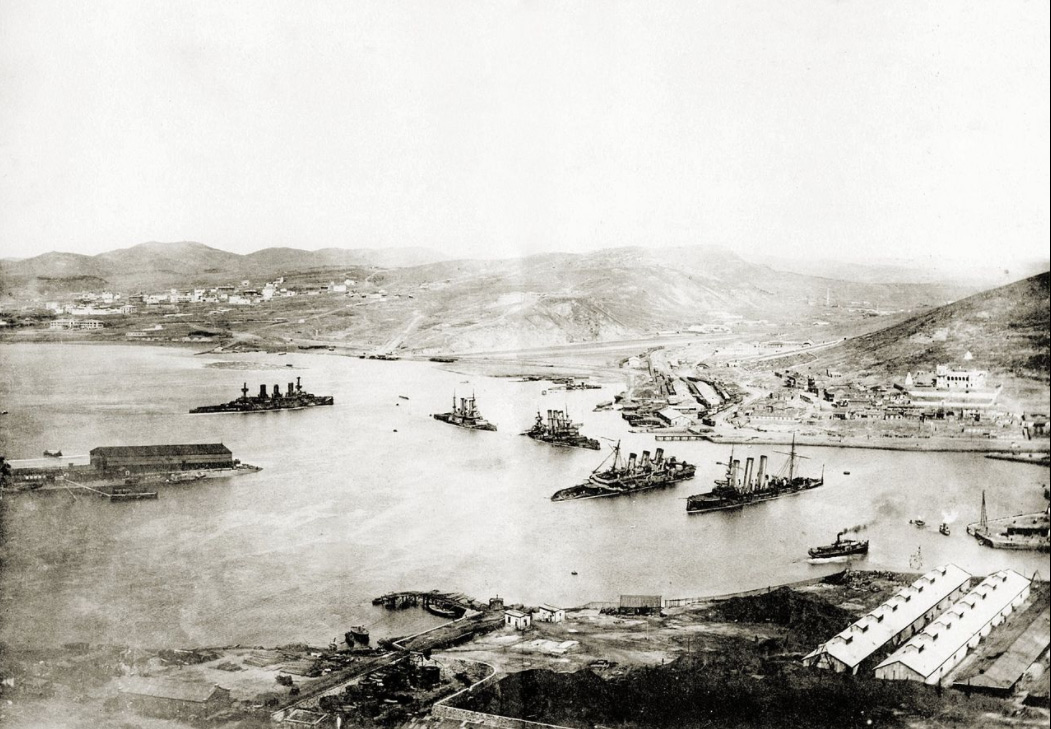 Wrecked ships of the Russian Pacific Fleet, which were later salvaged by the Japanese navy