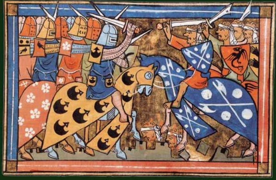 A battle of the Second Crusade (illustration of William of Tyre's Histoire d'Outremer, 1337)