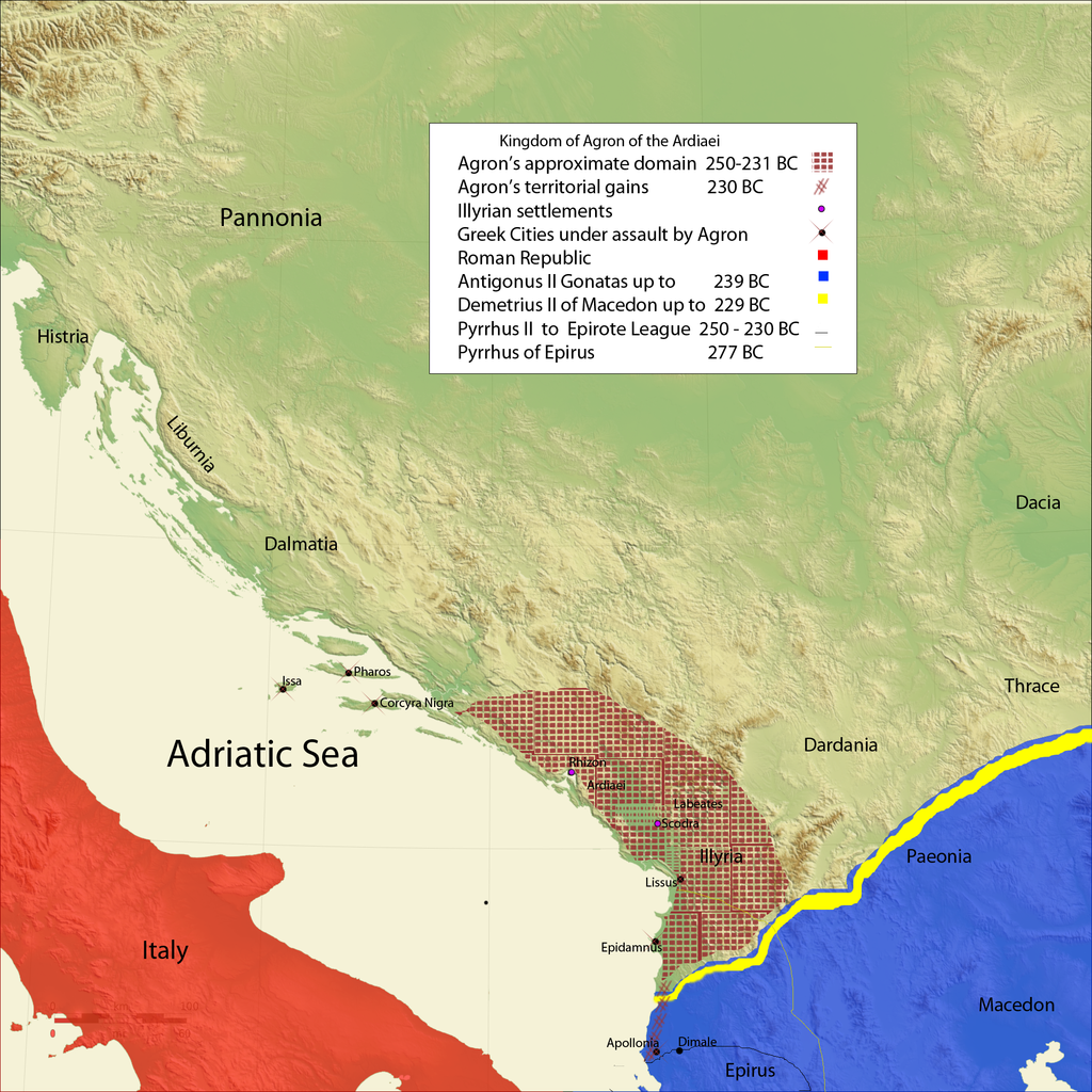 Ardiaeian kingdom under Queen Teuta 230-228 BC