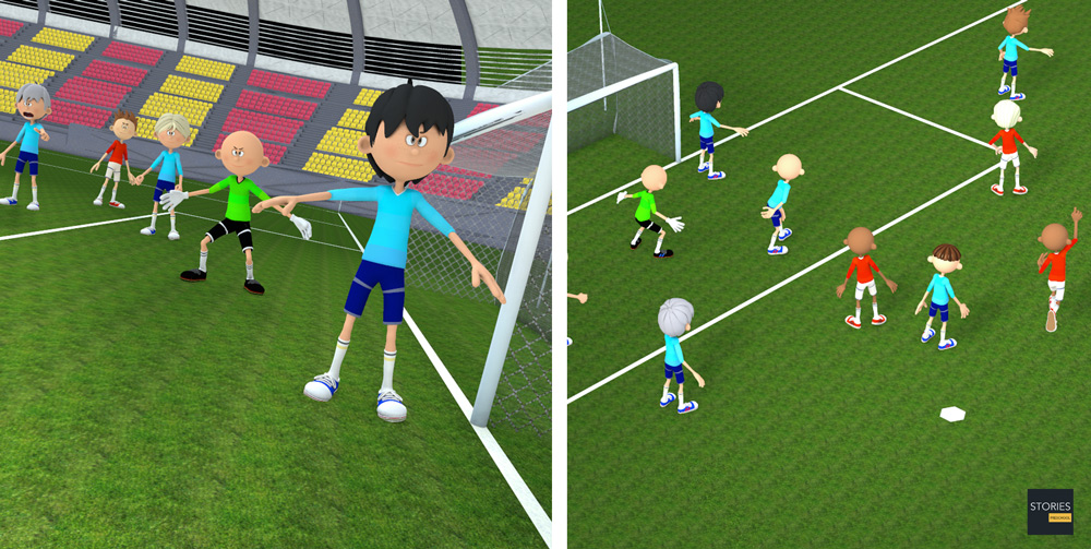 Soccer Tactics in taking and defending a corner Kick - Stories Preschool