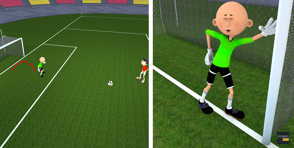 Soccer Goal Keeper delaying penalty kick - Stories Preschool
