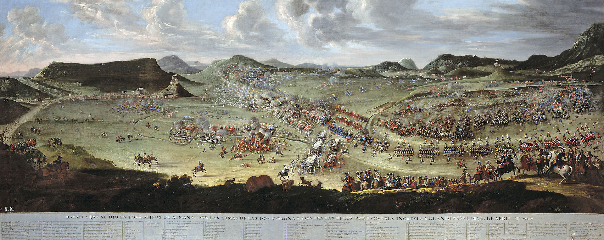 Battle of Almansa, 1707. The victory of the Franco-Spanish Bourbon army at Almansa in Spain was a serious setback for the Grand Alliance