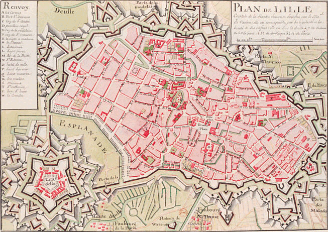 Vauban's masterpiece, Lille, and its five bastioned citadel to the west