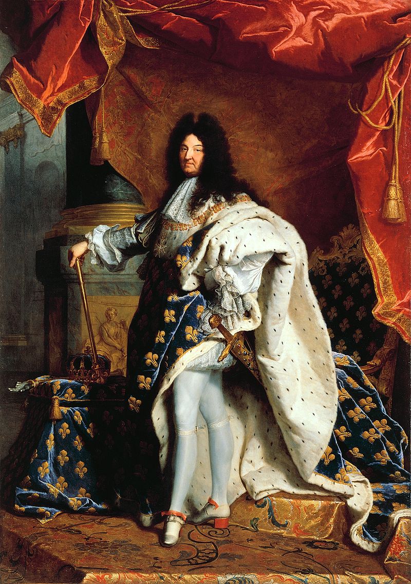 Portrait of Louis XIV (1638–1715). Oil by Hyacinthe Rigaud c. 1701. The War of the Spanish Succession was Louis XIV's last