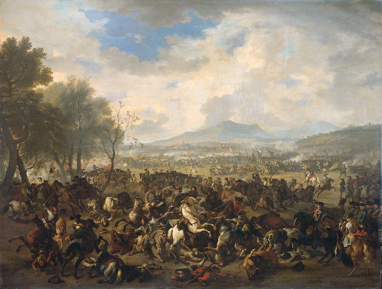 The Battle of Ramillies between the French and the English, 23 May 1706