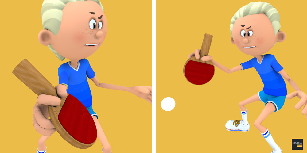 Table Tennis Defensive Block - Stories Preschool
