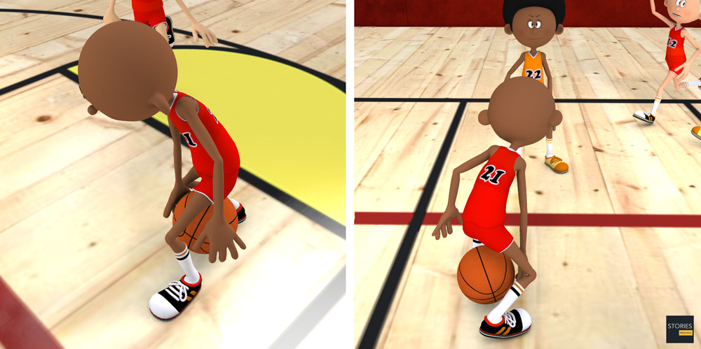 Basketball Between the Legs Dribble - Stories Preschool