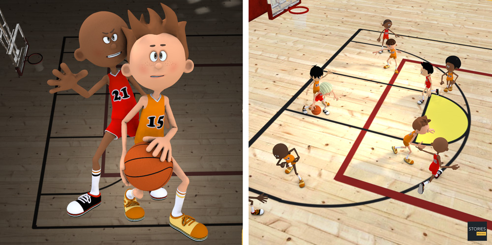 Basketball Defensive three-second violation - Stories Preschool