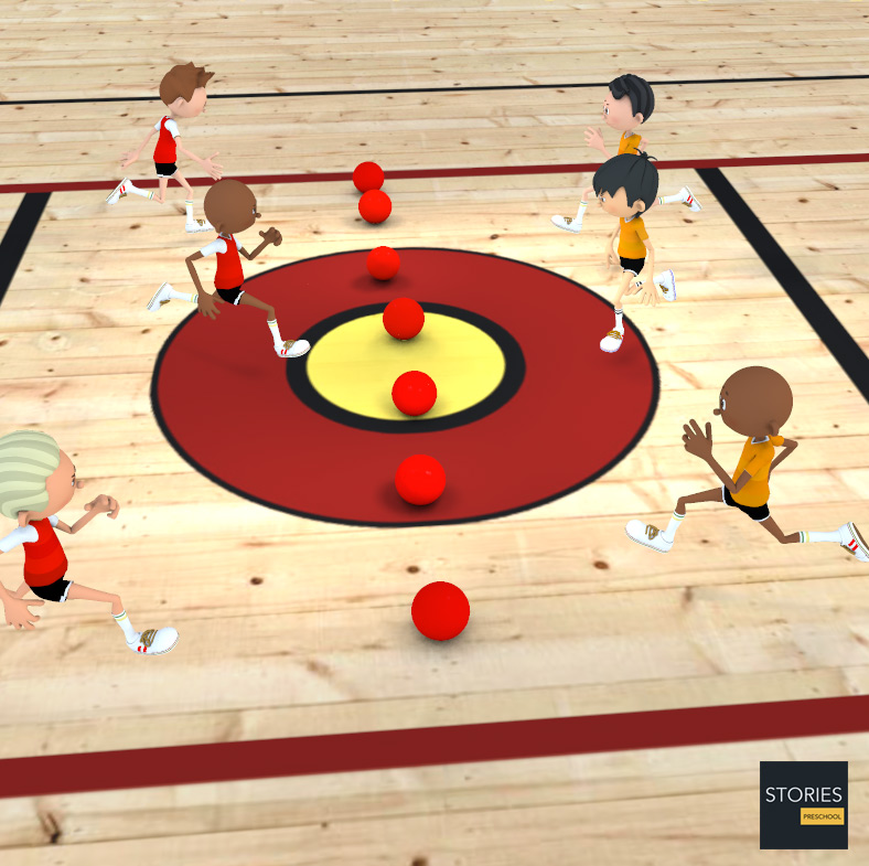 Dodgeball Gameplay - Stories Preschool