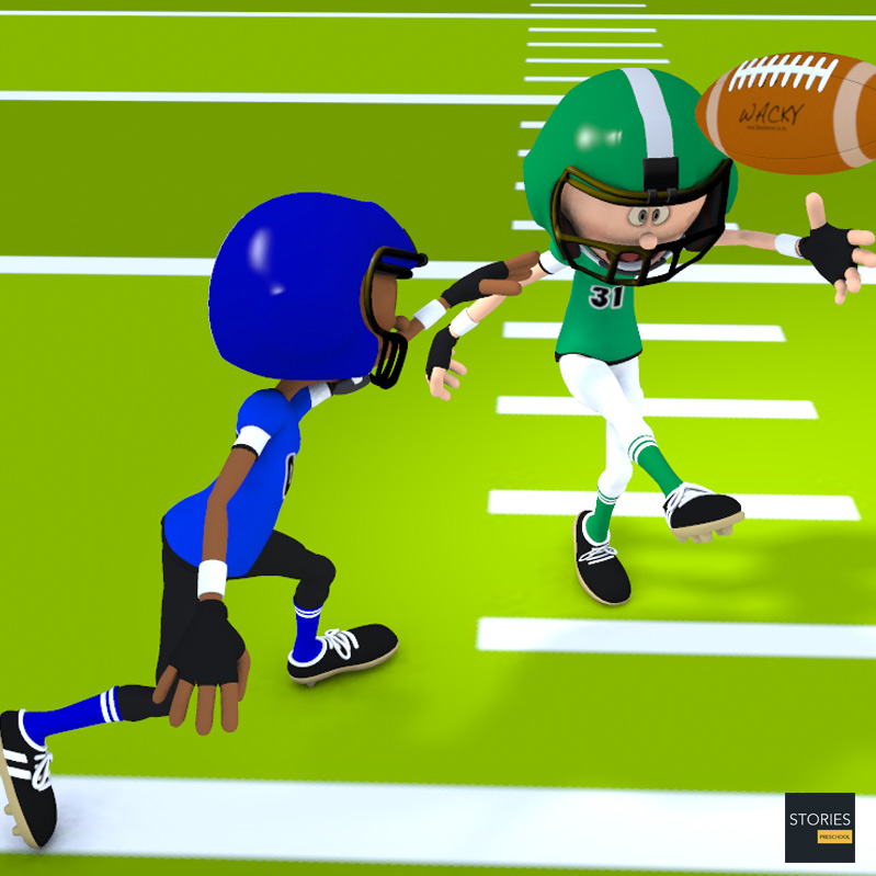 American Football Contacting the Kicker | Stories Preschool