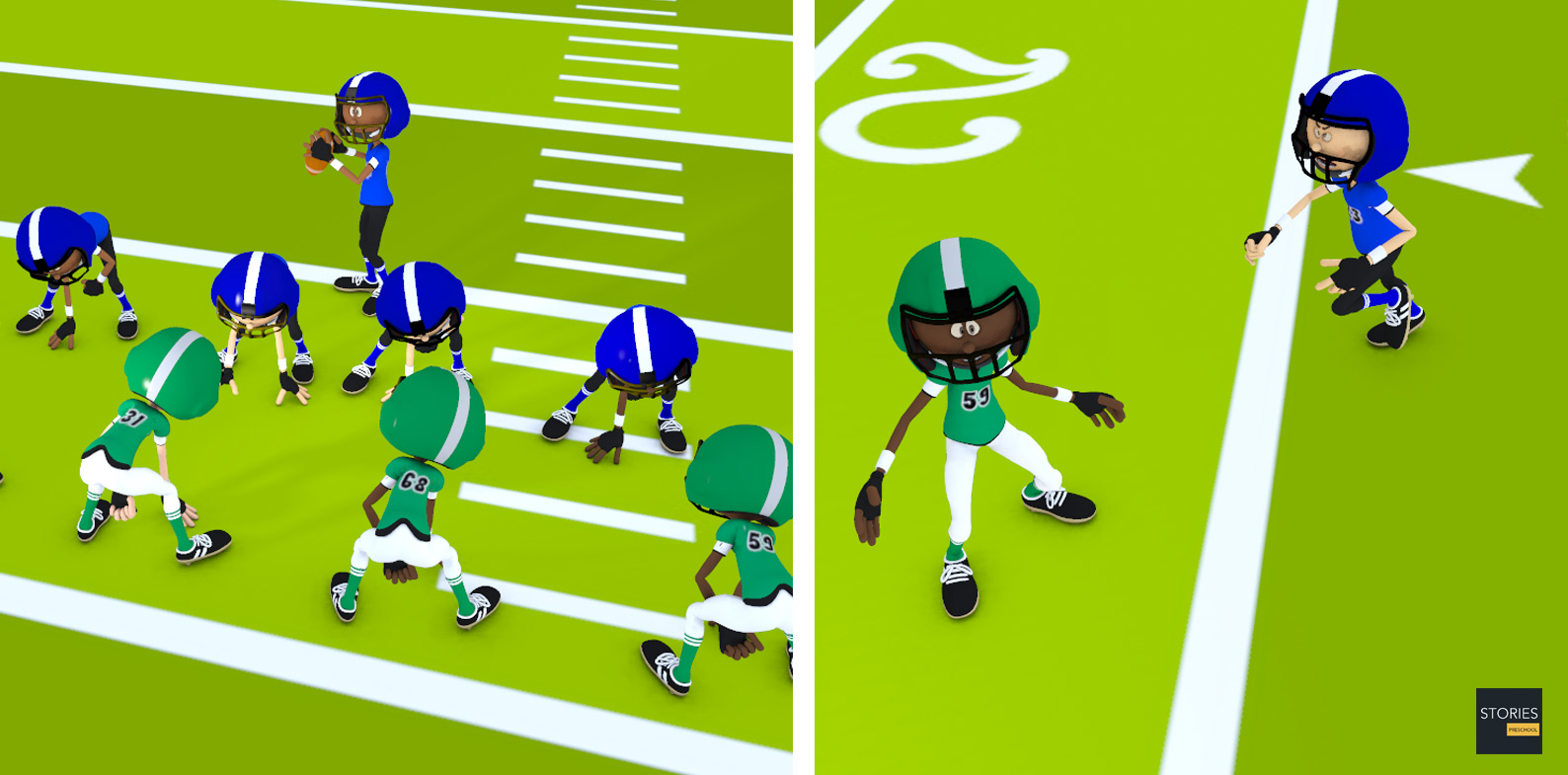 American Football Gameplay | Stories Preschool