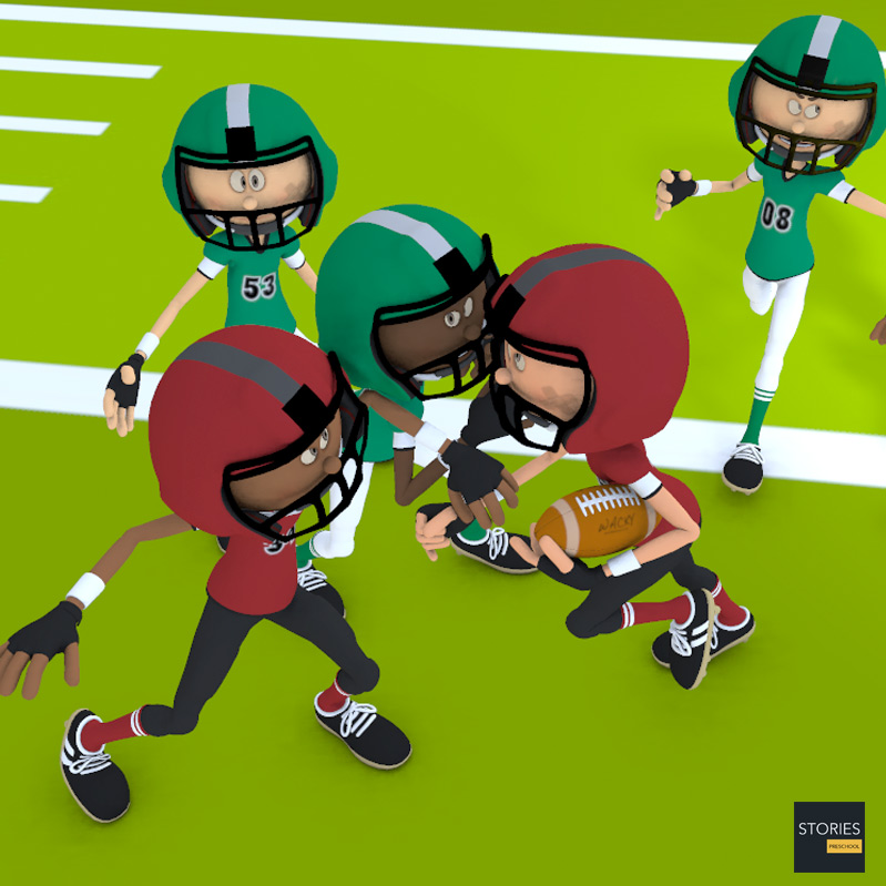 American Football Helping the Runner | Stories Preschool