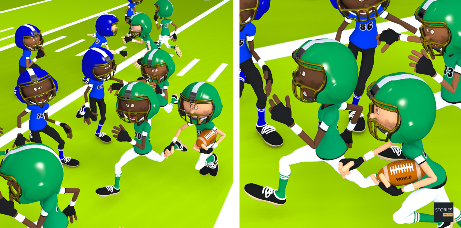 American Football Running Plays | Stories Preschool