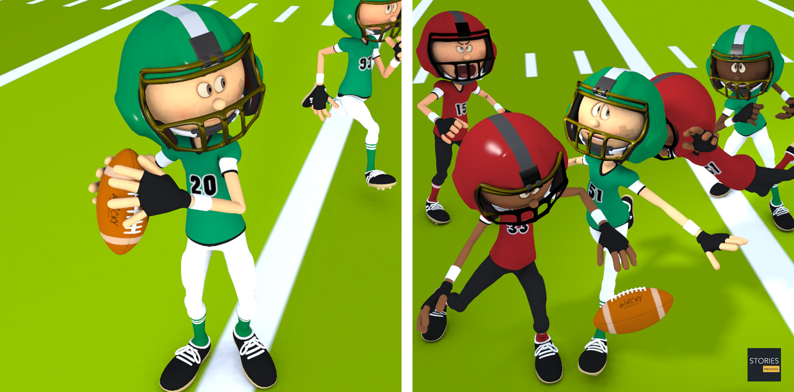 American Football Gameplay | Stories Preschool