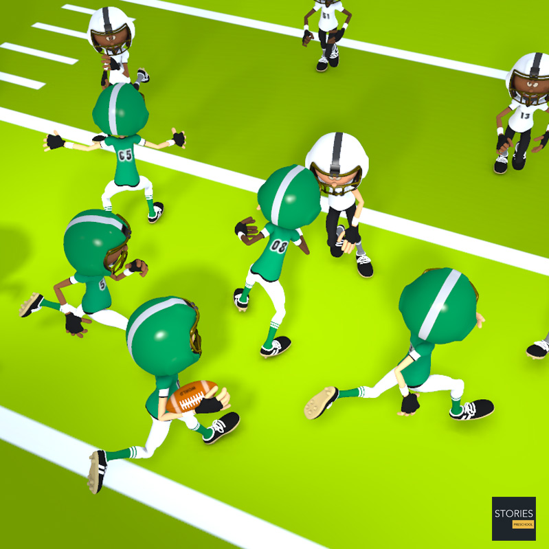 American Football Running Play | Stories Preschool