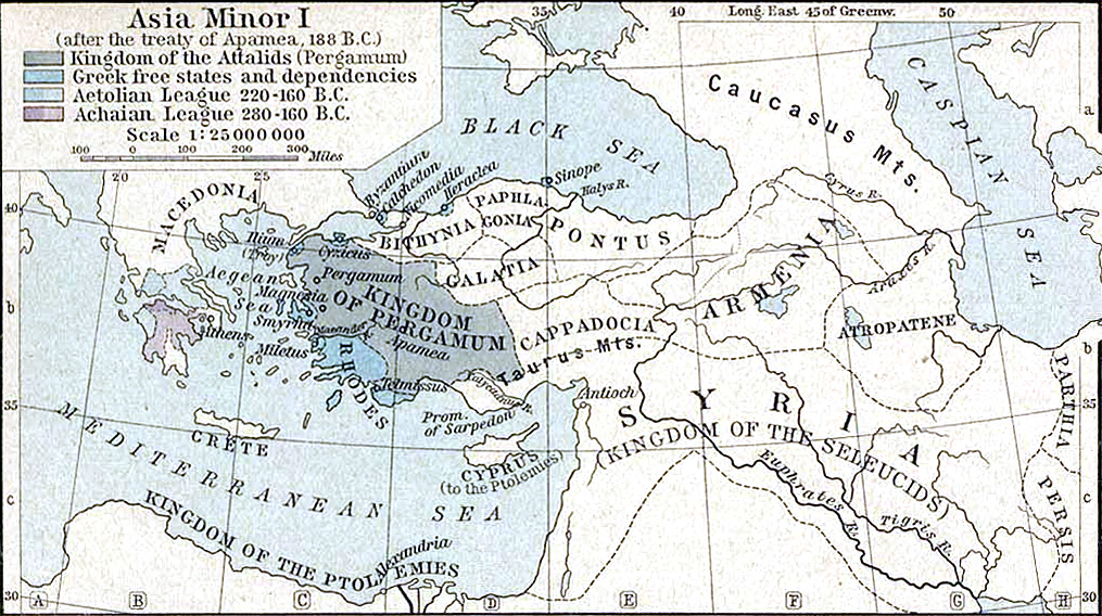 A map showing the location of Galatia