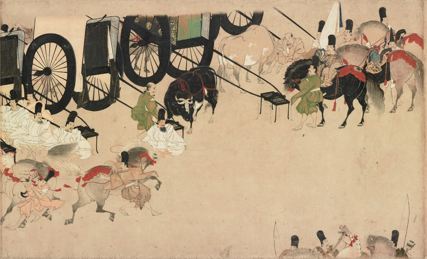 Illustrated Tale of the Heiji Civil War: Scroll of the Imperial Visit to Rokuhara, housed at the Tokyo National Museum, illustrates some events of the Heiji Rebellion