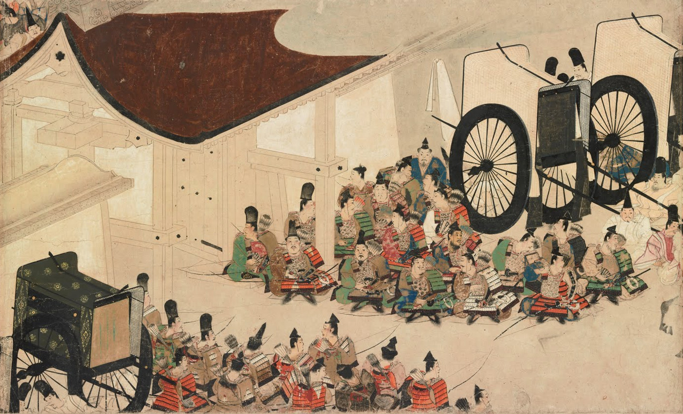 Illustrated Tale of the Heiji Civil War: Scroll of the Imperial Visit to Rokuhara, housed at the Tokyo National Museum, illustrates some events of the Heiji Rebellion