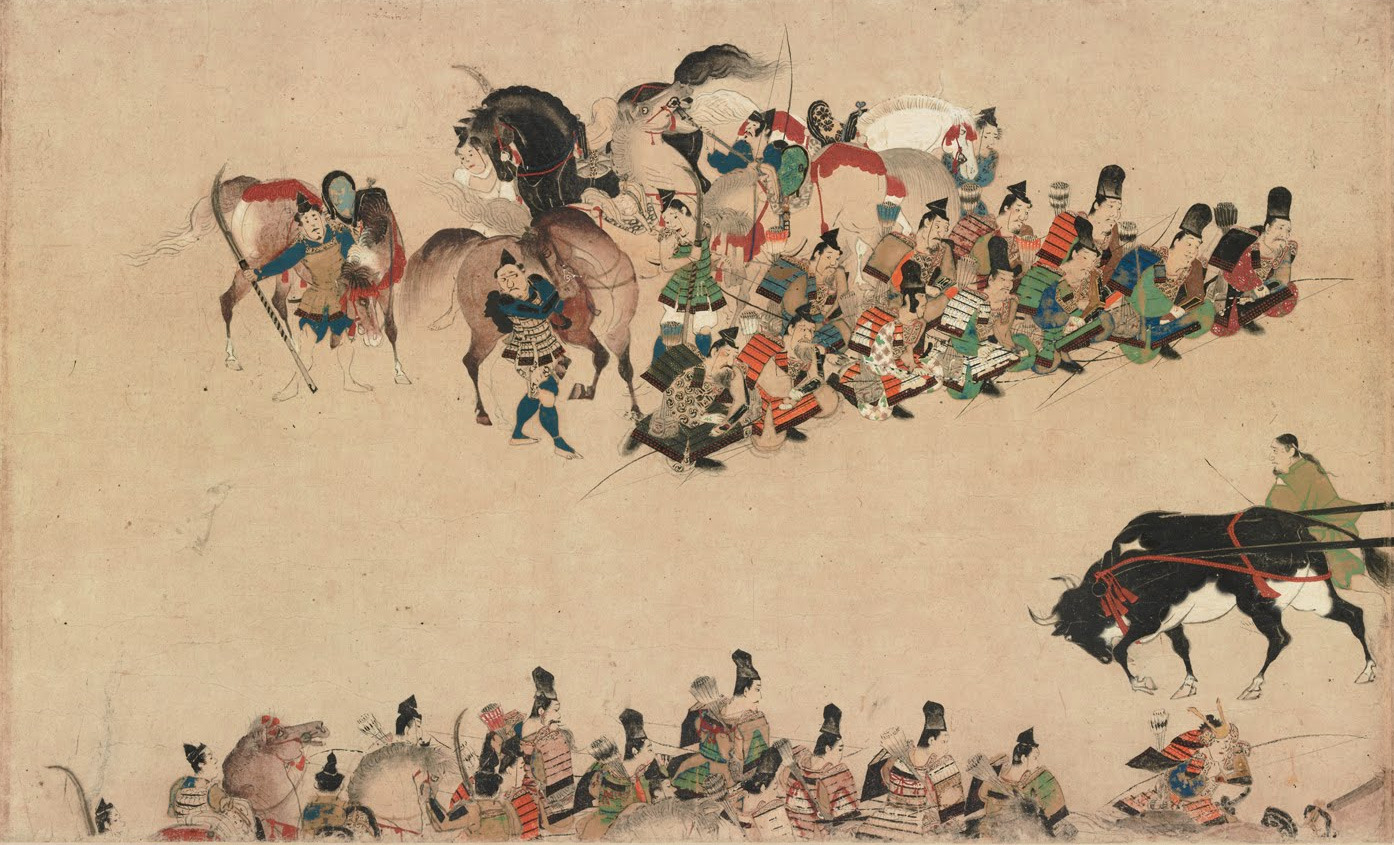 Illustrated Tale of the Heiji Civil War: Scroll of the Imperial Visit to Rokuhara, housed at the Tokyo National Museum, illustrates some events of the Heiji Rebellion