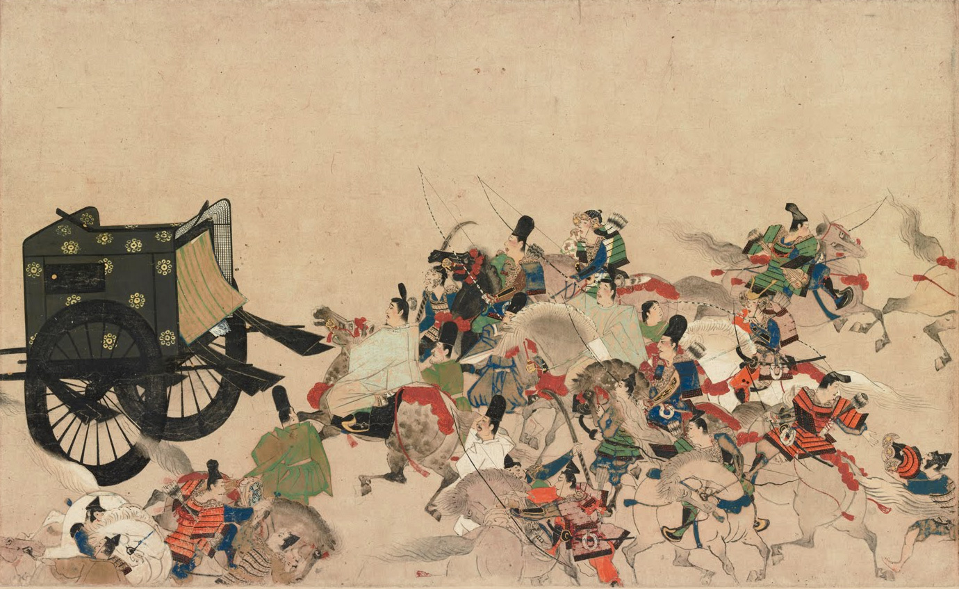 Illustrated Tale of the Heiji Civil War: Scroll of the Imperial Visit to Rokuhara, housed at the Tokyo National Museum, illustrates some events of the Heiji Rebellion