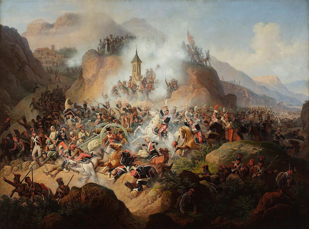 Polish cavalry at the Battle of Somosierra in Spain, 1808