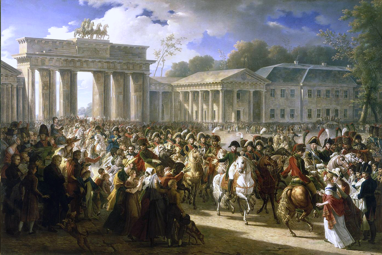 Napoleon in Berlin (Meynier). After defeating Prussian forces at Jena, the French Army entered Berlin on 27 October 1806