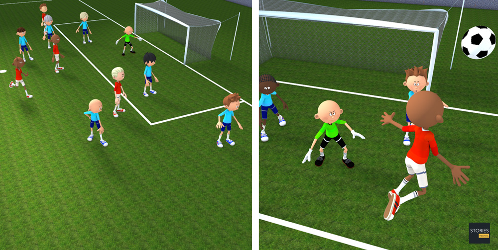 Soccer Tactics in taking and defending a corner Kick - Stories Preschool